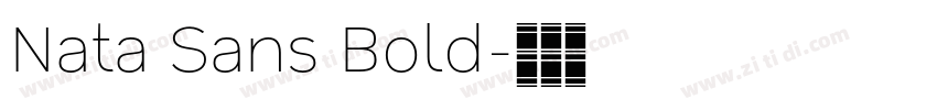 Nata Sans Bold字体转换